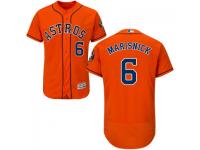 MLB Houston Astros #6 Jake Marisnick Men Orange Authentic Flexbase Collection Jersey