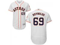 MLB Houston Astros #69 Danny Reynolds Men White Authentic Flexbase Collection Jersey