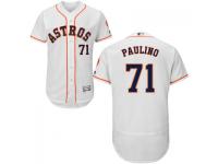 MLB Houston Astros #71 David Paulino Men White Authentic Flexbase Collection Jersey