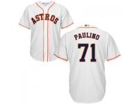 MLB Houston Astros #71 David Paulino Men White Cool Base Jersey