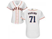 MLB Houston Astros #71 David Paulino Women White Cool Base Jersey