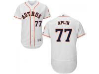 MLB Houston Astros #77 Andrew Aplin Men White Authentic Flexbase Collection Jersey