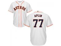 MLB Houston Astros #77 Andrew Aplin Men White Cool Base Jersey