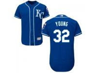 MLB Kansas City Royals #32 Chris Young Men Royal Blue Authentic Flexbase Collection Jersey