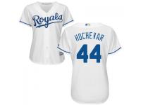 MLB Kansas City Royals #44 Luke Hochevar Women White Cool Base Jersey