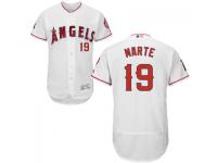 MLB Los Angeles Angels #19 Jefry Marte Men White Authentic Flexbase Collection Jersey