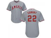 MLB Los Angeles Angels #22 Kaleb Cowart Men Grey Cool Base Jersey
