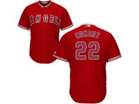 MLB Los Angeles Angels #22 Kaleb Cowart Men Red Cool Base Jersey