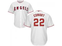MLB Los Angeles Angels #22 Kaleb Cowart Men White Cool Base Jersey
