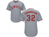 MLB Los Angeles Angels #32 Todd Cunningham Men Grey Cool Base Jersey