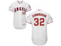 MLB Los Angeles Angels #32 Todd Cunningham Men White Authentic Flexbase Collection Jersey