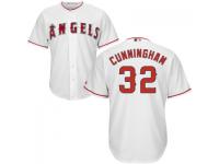 MLB Los Angeles Angels #32 Todd Cunningham Men White Cool Base Jersey