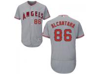 MLB Los Angeles Angels #86 Victor Alcantara Men Grey Authentic Flexbase Collection Jersey
