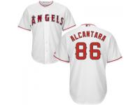 MLB Los Angeles Angels #86 Victor Alcantara Men White Cool Base Jersey