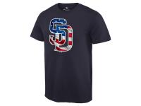 MLB Men San Diego Padres Banner Wave Navy T-Shirt