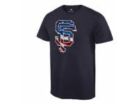 MLB Men's San Francisco Giants Navy Banner Wave T-Shirt