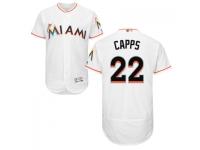 MLB Miami Marlins #22 Carter Capps Men White Authentic Flexbase Collection Jersey