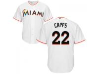 MLB Miami Marlins #22 Carter Capps Men White Cool Base Jersey
