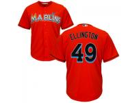MLB Miami Marlins #49 Brian Ellington Men Orange Cool Base Jersey
