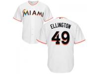 MLB Miami Marlins #49 Brian Ellington Men White Cool Base Jersey