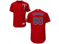 MLB Minnesota Twins #60 J.T. Chargois Men Red Authentic Flexbase Collection Jersey