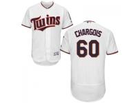 MLB Minnesota Twins #60 J.T. Chargois Men White Authentic Flexbase Collection Jersey