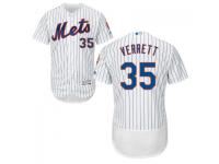 MLB New York Mets #35 Logan Verrett Men White Authentic Flexbase Collection Jersey