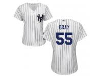 MLB New York Yankees Women Sonny Gray Authentic White-Navy Blue Majestic Cool Base Jersey