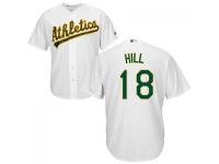 MLB Oakland Athletics #18 Rich Hill Men White Cool Base Jersey