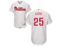 MLB Philadelphia Phillies #25 Cody Asche Men White Authentic Flexbase Collection Jersey