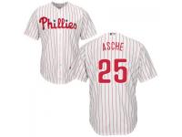MLB Philadelphia Phillies #25 Cody Asche Men White Cool Base Jersey