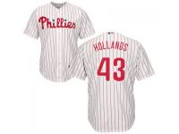 MLB Philadelphia Phillies #43 Mario Hollands Men White Cool Base Jersey