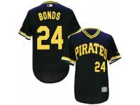 MLB Pittsburgh Pirates #24 Barry Bonds Men Throwback Black Jerseys