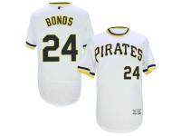 MLB Pittsburgh Pirates #24 Barry Bonds Men Throwback White Jerseys