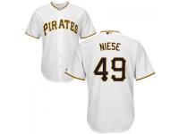 MLB Pittsburgh Pirates #49 Jonathon Niese Men White Cool Base Jersey