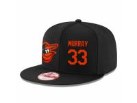 MLB 's New Era Baltimore Orioles #33 Eddie Murray Stitched Snapback Adjustable Player Hat - Black Orange