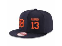 MLB 's New Era Detroit Tigers #13 Lance Parrish Stitched Snapback Adjustable Player Hat - Navy Orange
