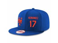 MLB 's New York Mets #17 Keith Hernandez Stitched New Era Snapback Adjustable Player Hat - Royal Orange