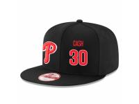 MLB 's Philadelphia Phillies #30 Dave Cash Stitched New Era Snapback Adjustable Player Hat - Black Red