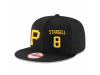 MLB 's Pittsburgh Pirates #8 Willie Stargell Stitched New Era Snapback Adjustable Player Hat - Black Gold