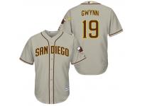 MLB San Diego Padres #19 Tony Gwynn Men Fashion Cool Base Grey Jerseys