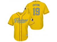 MLB San Diego Padres #19 Tony Gwynn Men Fashion Cool Base Yellow Jerseys