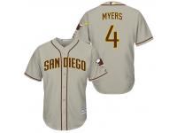 MLB San Diego Padres #4 Wil Myers Men Fashion Cool Base Grey Jerseys
