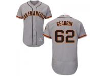 MLB San Francisco Giants #62 Cory Gearrin Men Grey Authentic Flexbase Collection Jersey