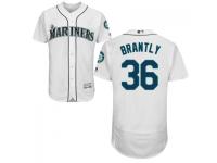 MLB Seattle Mariners #36 Rob Brantly Men White Authentic Flexbase Collection Jersey