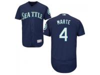 MLB Seattle Mariners #4 Ketel Marte Men Navy Blue Authentic Flexbase Collection Jersey