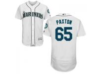 MLB Seattle Mariners #65 James Paxton Men White Authentic Flexbase Collection Jersey