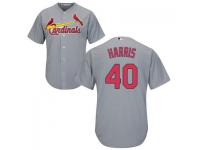 MLB St. Louis Cardinals #40 Mitch Harris Men Grey Cool Base Jersey