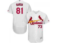 MLB St. Louis Cardinals #81 Anthony Garcia Men White Authentic Flexbase Collection Jersey