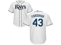 MLB Tampa Bay Rays #43 Danny Farquhar Men White Cool Base Jersey